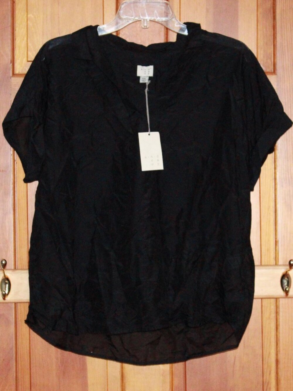 A New Day Sheer V-Neck Blouse
